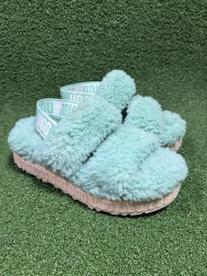 UGG OH FLUFFITA TIDE POOL SHEARLING PLATFORM SANDAL Size 7 EUC