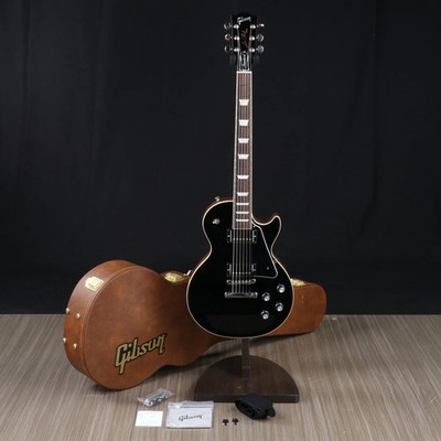 Gibson Les Paul Standard '60s Plain Top Electric Guitar w/ Case - Ebony - Plek'd