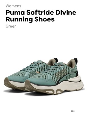 *new* Puma Green Softride Sneakers with Cushioned Comfort