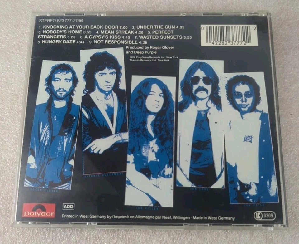 Deep Purple Perfect Strangers CD WEST GERMANY Polydor 823777-2 - Image 3 of 4