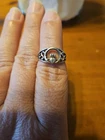 vintage silver 925 Claddagh ring with openwork design Size 6