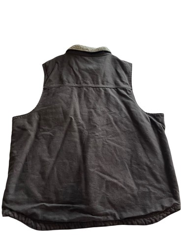 Carhart Vest Loose Fit Brown Sherpa Lined XL Pockets -OV4277-M - Picture 2 of 8