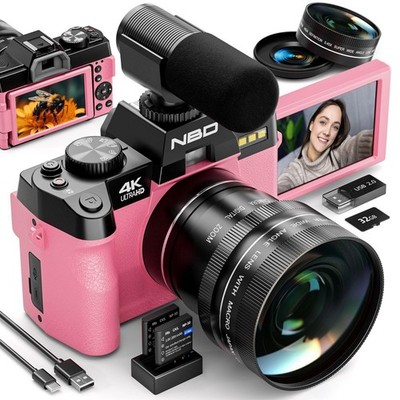 4K 48MP 60FPS Digital kameras für YouTube mit WiFi Autofokus Vlogging