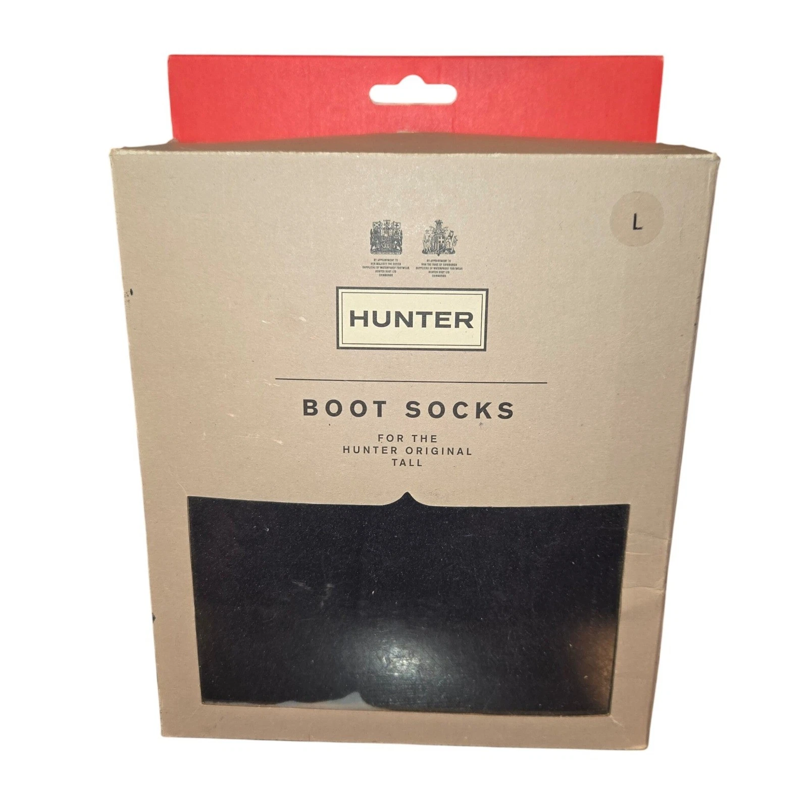 Hunter Boot Socks Unisex L Black Tall Original Fleece Liners UAS3000AAA READ