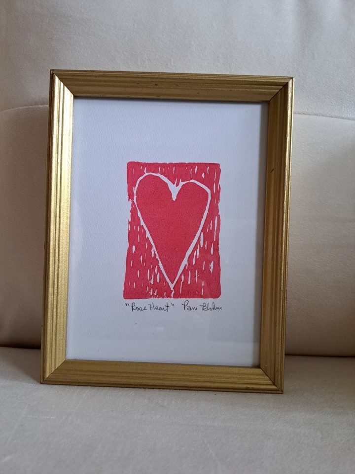 Framed Linoleum Block Print 