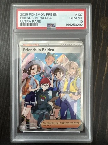 Pokémon TCG Prismatic Evolutions Friends In Paldea 137/131 Ultra RARE PSA 10