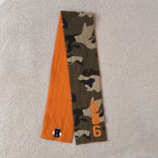 Gap Kids Fleece Reversible Scarf Camo/Orange One Size Fits 6"x51"