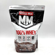 Muscle Milk 100% Whey Protein Powder, Chocolate, 5lb, 66 Servings, Exp.Apr/29/26 7.20 per gallon