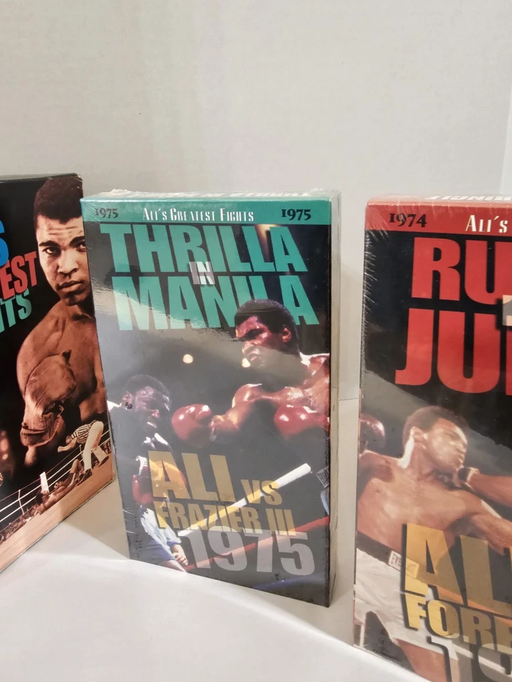 Ali's Greatest Fights 3 VHS Tapes Boxed Set by HBO Sports. 2 Sealed, 1 Not. - Image 3 of 4