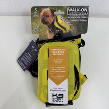 K9 Sport Sack Walk-On Dog Carrier Backpack Size Small S Yellow up to 30lbs NEW