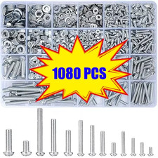1080Pcs Screws Bolts and Nuts Assortment Kit, Metric Machine Screws and Nuts and