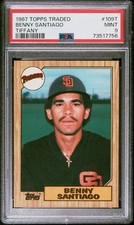 1987 Topps Traded Tiffany #109T Benny “Benito” Santiago RC PSA 9 MINT