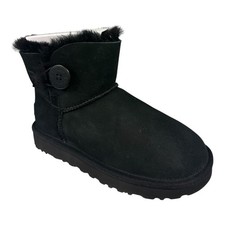 UGG Women's Mini Bailey Button II Boots, Size 5 Black