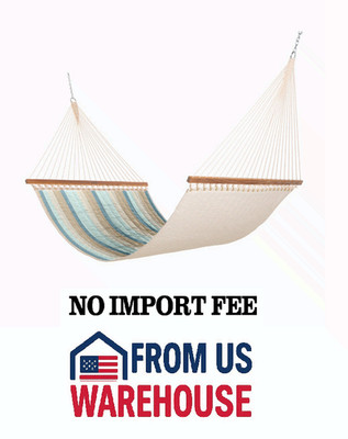 Nags Head Sunbrella Gateway Mist Quilted Hammock 13ft Double USA