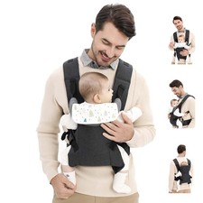 Baby Sling Carrier,4-in-1 Ergonomic Baby Backpack Front Carrier,Newborn to To...