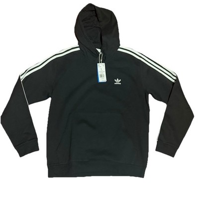 Adidas Classic Trefoil 3-Stripes Hoodie Black IM2088 Hooded Sweatshirt Men Large