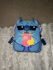 Loungefly Disney Lilo  Stitch Mini Backpack Blue Sunglasses Ice Cream Design