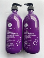  2-Pk LUSETA  COLOR BRIGHTENING PURPLE Detangle CONDITIONER Blonde  Gray Hair