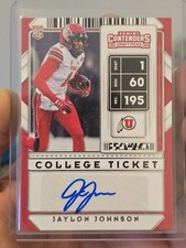 Jaylon Johnson 2022 Contenders Draft Picks Football College Ticket Auto #235