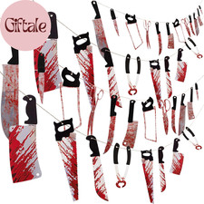 4PCS Halloween Decorations Bloody Banners: Horror Party Garland Decor