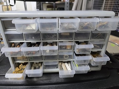 Vintage Akro-Mils 30 Drawer  Storage Cabinet.Full of expensive pieces.