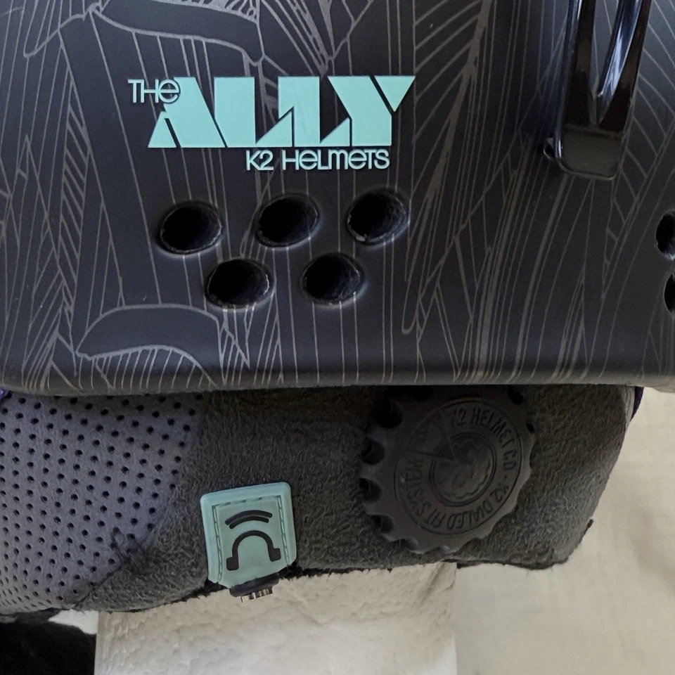 CASCO K2 ALLY PRO Mujer’s XS Snowboard Esquí Audio Auxiliar Ajustable Negro Púrpura Foto 4 de 4