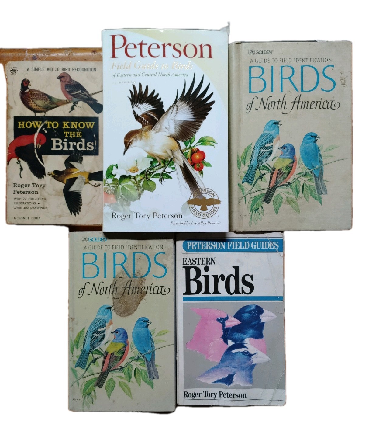 Lot of 5 Bird Watching Books Bird Identification Hobby Books Birds Nature