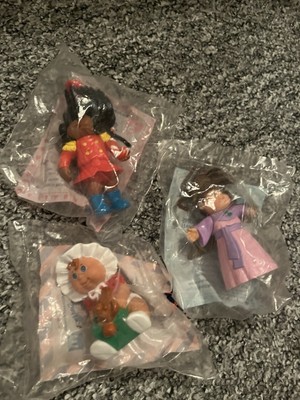 Brandneu 3 x Cabbage Patch Kinder Mini Kunststoff Puppe Figuren