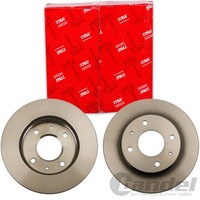 2X TRW Bremsscheiben 256Mm BelÜFtet Vorne Passend FÜR Hyundai Santamo KIA Joice
