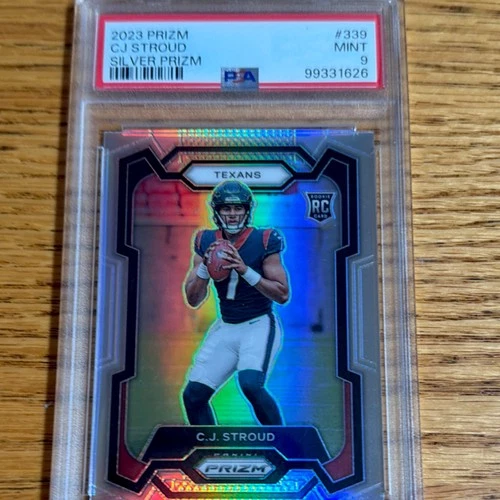 Panini 2023 Prizm Silver Prizm Rookie C.J. Stroud #339 PSA 9 Houston Texans NFL