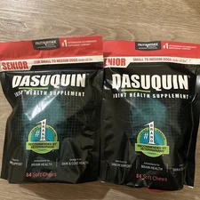 2 DASUQUIN JOINT HEALTH SUPPLEMENT SENIOR SMALL DOGS UNDER 60LB 84 X2 168 CHEWS!
