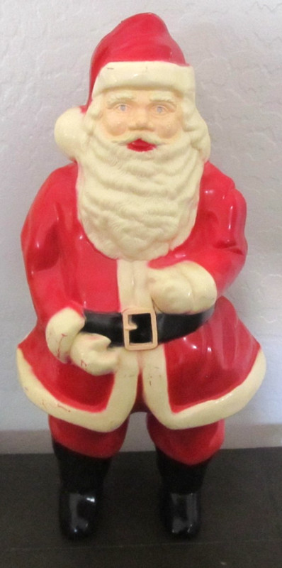 Vintage 16" Plastic Blow Mold Santa Claus Christmas Tabletop No Light or Cord