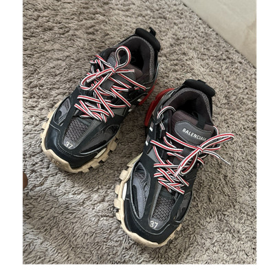 バレンシアガ　BALENCIAGA track 26.5ブラック グレー レッド Balenciaga Track Black Red Beige Gray Low Top Athletic Sneaker Men