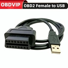 16pin Obd2 To Usb Port Charger Adapter Cable Connector Diagnostic Tool