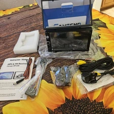 Open Box CAMECHO 7" Double DIN Car Stereo Bluetooth Backup Camera (7023B)