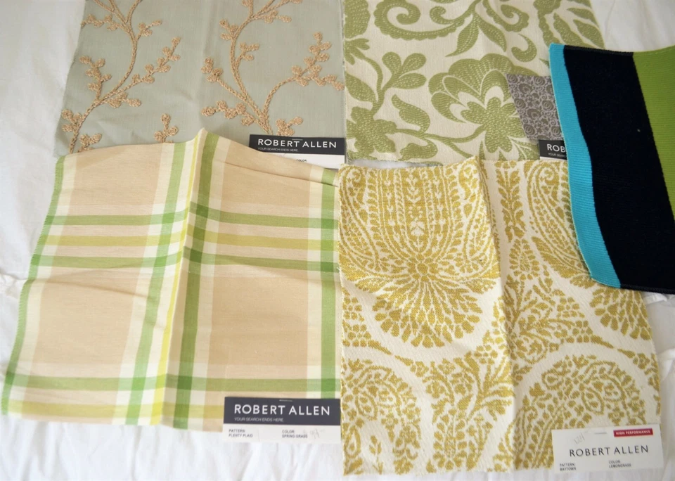 Discontinued Fabric Samples of Robert Allen in Greens - Image 3 of 4