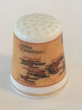 Islas Canarias Thimble Vintage Souvenir Collectible