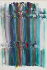 Modern Abstract Art Monotype Signed Marshall 1982 (1/1)