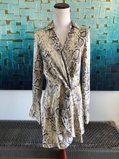 Urban Outfitters Sleeveless Faux Wrap Dress Size XS Animal Print