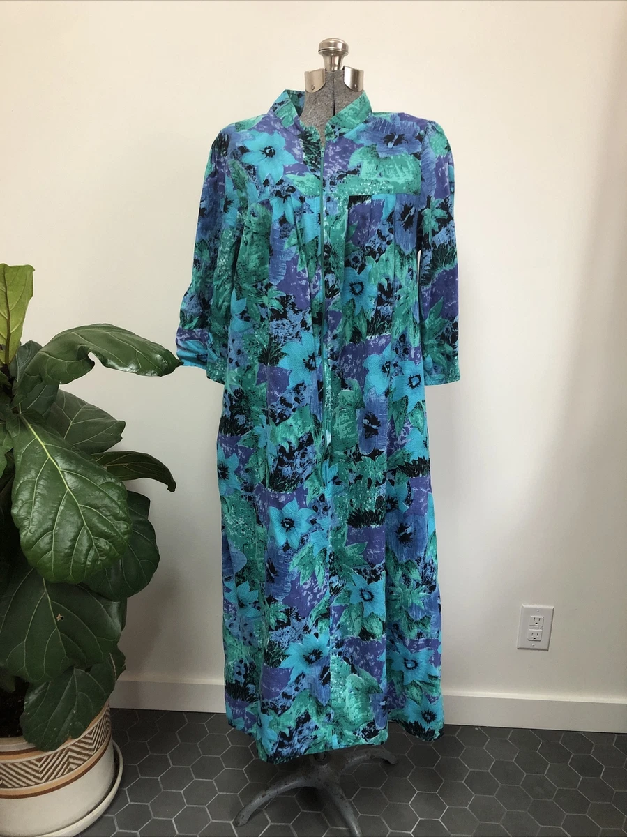 Sea floral-print cotton midi dress - Blue