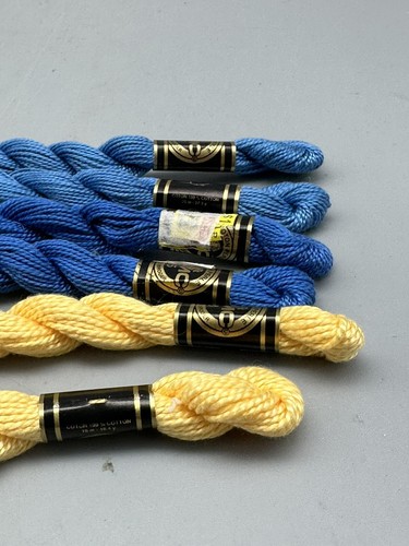 Yarn White Nylon 3 Ply 1 oz and Lot of Six DMC Cotton Pearl Thread New (2C) - Picture 8 of 9