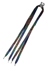 Quality multi coloured music notes design novelty pair of shoelaces free postage