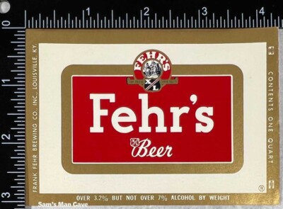 Fehr's Beer Label - KENTUCKY