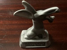 Timberjack Solid Metal Donkey Silver Semi Heavy Statue 3 inches tall