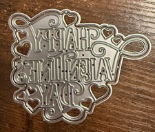 Happy Valentine  s Day Word Metal Cutting Die Card Scrapbook Journal 4836 Tonya