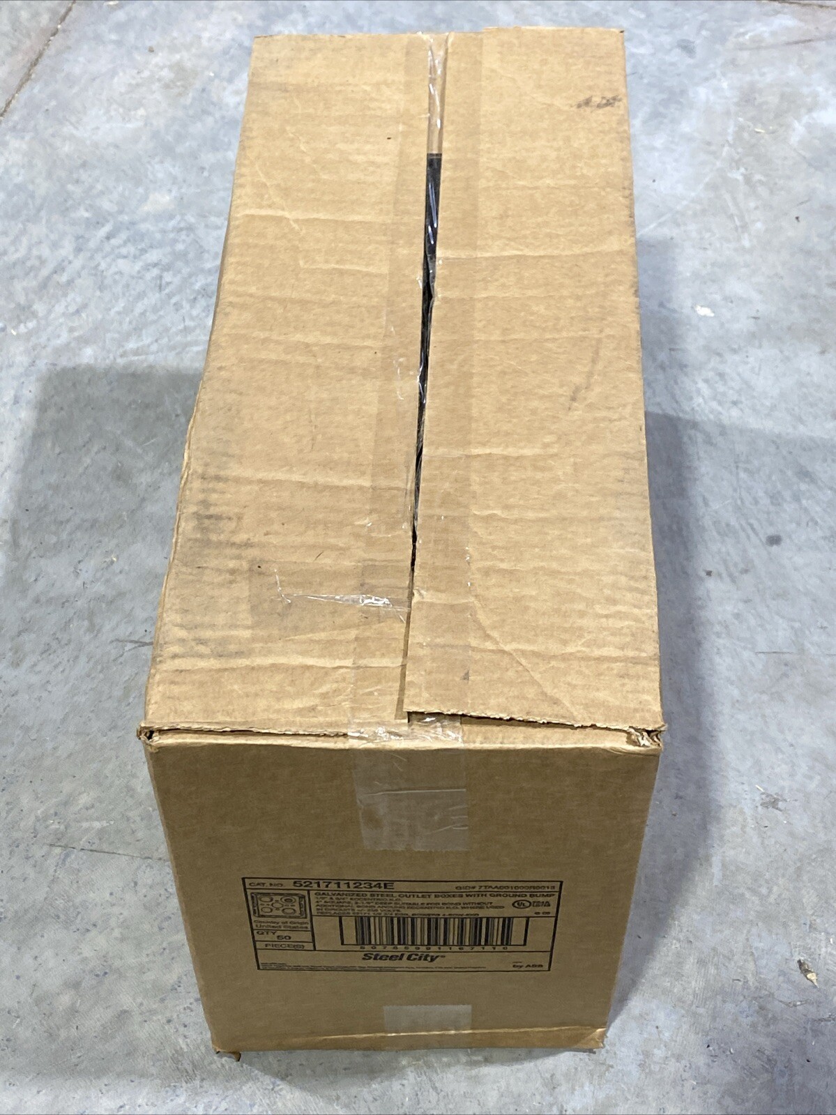 Steel City Metallic Metal Square Electrical Outlet Box 521711234E (Lot of 50 )