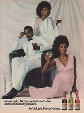 Riunite Wine 1983 Vintage Print Ad Page Sexy Sophisticated Black Women Man