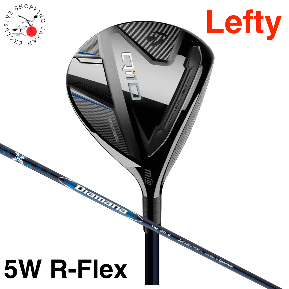 TaylorMade Qi10 LEFTY Fairway Wood 5W R Flex Diamana Blue TM50 