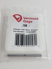 Vermont Gage - 111215800 - .158" Minus - Class ZZ Pin Gage
