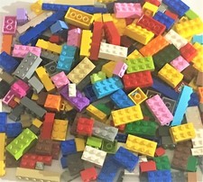 105 LEGO BULK LOT MIX ALL BRICKS BLOCKS Mixed Sizes Basic Building Pieces - FMY